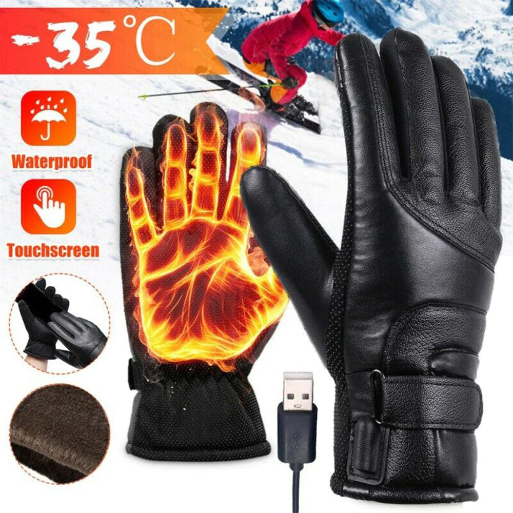 Heated Winter Ski Gloves